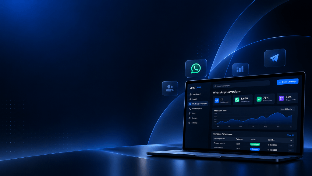 LeadLens Platform Experience - Laptop and connected channels