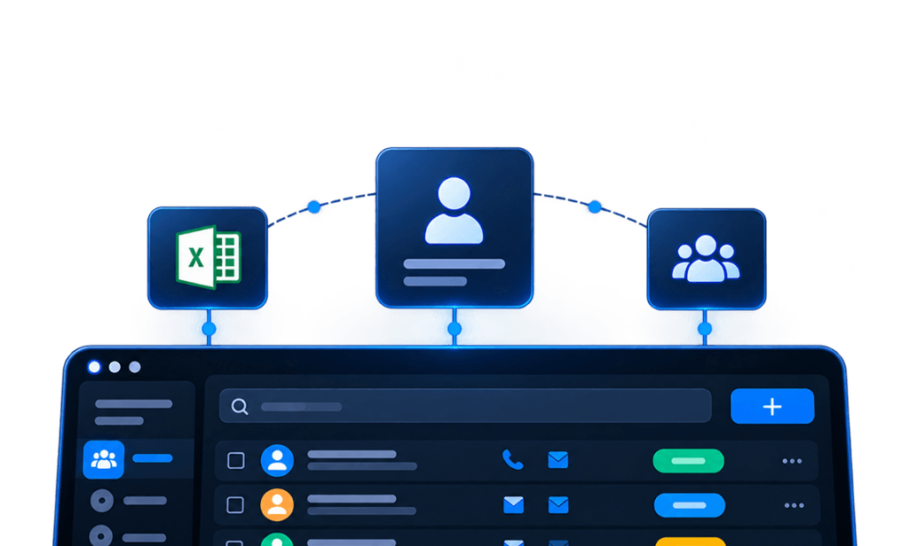 LeadLens Lead Management & Assignment - Excel import, contact cards, and team assignment